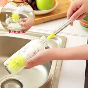 Colorful Water Bottle Brush Soft Fine Hair Flexible Long-handled Drawing Cleaning Brush Soft Bottle Cleaner Glass Cleaning Tool Household Cleaning Tool