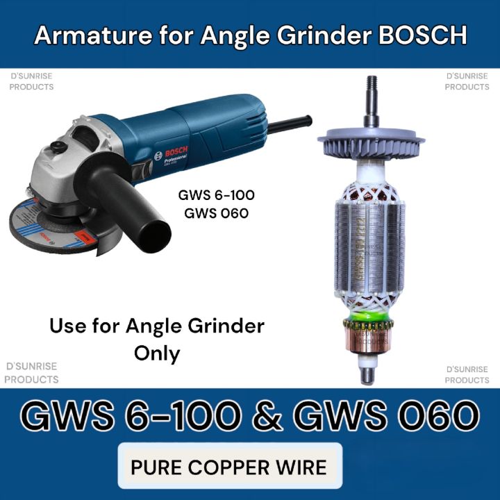 Armature for Angle Grinder BOSCH GWS 6100 & GWS 060 (D'SUNRISE