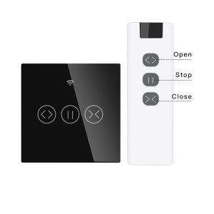 WiFi RF433 Smart Touch Curtain Roller Blinds Motor Switch Tuya Smart Life App Remote Control Works with Alexa