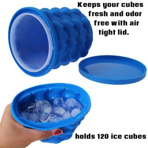 Tempat Cetakan Es Batu Sangat Praktis Silikon 3D Ice Cube Maker