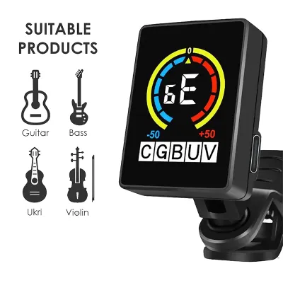 KAWES Multifunctional Tuner JT-03 Electric Hromatic Bass Violin Ukulele Universal Portable Guitar Tuner with Battery
