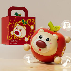 Orzbow Tumbler Can Chew On Babies Soothe Toys Sweet Ringtone Apple Bear Soothing Toy for Boys Girls Gift Interactive Toys