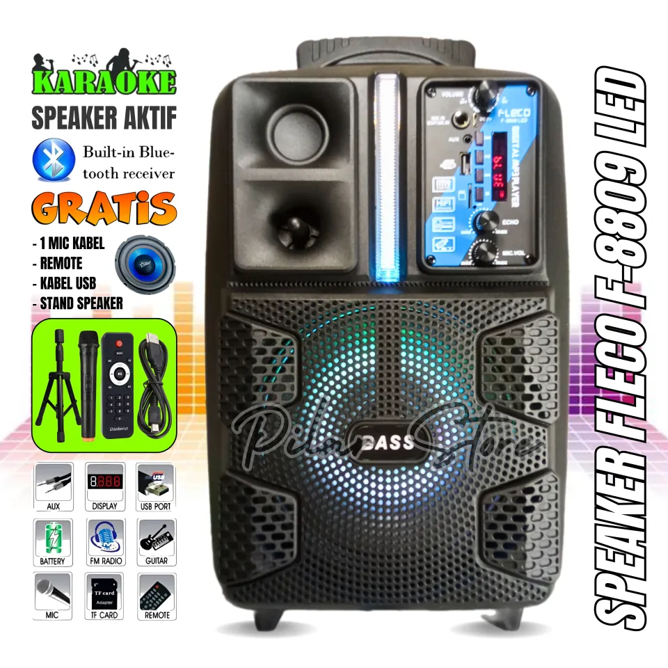 SPEAKER BLUETOOTH FULL BASS FLECO F 8809LED/8805 LED 8'5 INCH