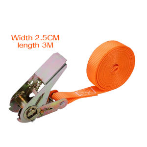 Width 25mm Pickup Truck Cargo Strap Tension Rope Tie Down Strap Strong Ratchet Belt For Vehicle Roof Luggage Bags Lashing Rope