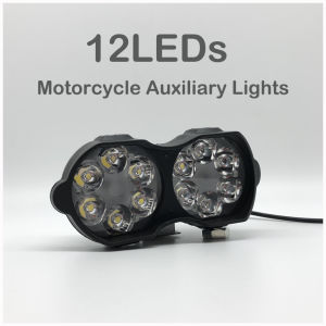 Đèn Pha Xe Máy 12LED Đèn Chiếu Điểm Làm Việc Phía Trước Đèn Đèn Pha Xe Máy Xe Tay Ga