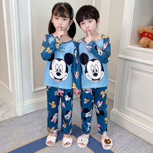 Kid Boys pyjamas Long sleeve Girls sleepwear Cartoon print boys girls pajamas set