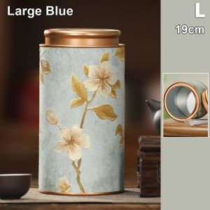 YING39292 1Pcs Green Black Empty Tea Can Tea Packaging 10/19cm Tea Sealed Jar  Small Tinplate Storage Can
