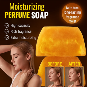 Perfume Gold Soap Natural Herbal Handmade Bath Essential Oil Soap Anti-Mite Oil Control Facial Cleansing Soap Long Lasting 24H Fragrance