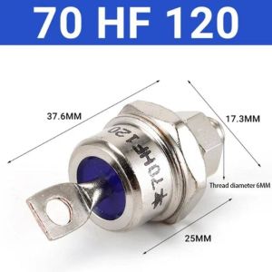 25A 25HFR120 25HF120 40HF120 50HF120 70HF120 85HF120 4mm Rectifiers Reverse Direction Iron Base Forward Rectifier Diode For Converter Machine Tools Control
