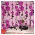 Wallpaper Sticker Pohon Bunga Ungu Kotak 3D. 