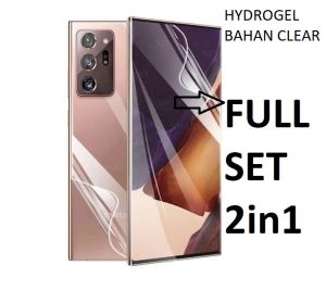 FULLSET JELLY PLASTIK CLEAR SAMSUNG NOTE FE NOTE 20 NOTE 20 ULTRA NOTE 8 NOTE 9 NOTE 10 NOTE 10 PLUS ANTI GORES HYDROGEL BENING FORNT AND BACK