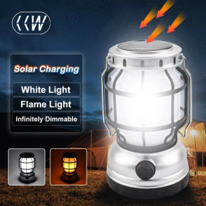 CCW Camping Lantern Flashlight Solar Light USB Charge Waterproof Camping Light Tent Lantern Led Rechargeable Portable Lamp