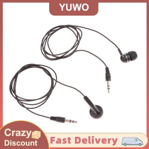 YUWO 1Pc Earpiece 3.5mm Plug Single Side Headset Headphone Dual Channel Earphone for Laptop PC Headset
