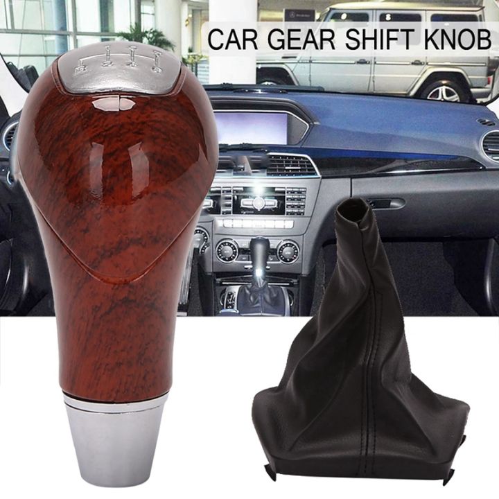 Manual Car Gear Shift Knob Shifter Gear Lever Boot for Mercedes Benz
