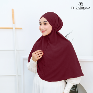 EL ZAHRANA Lite - Bergo Fateema Bahan Crinckle Airflow Premium