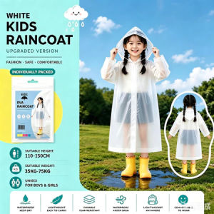 【Buy 1 get 1】Raincoat For Kids EVA Thickened Waterproof Rain Coat Girl Boy Outdoor Raincoat