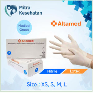 sarung tangan latex ALTAMED examination handscoon isi 100pcs