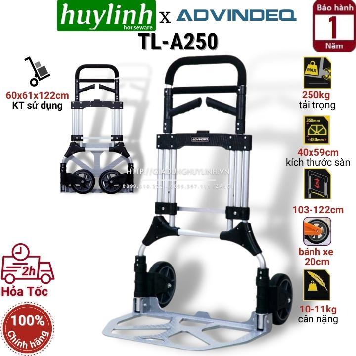 Xe kéo đẩy hàng 2 bánh gấp gọn Advindeq TL-A250 - Tải trọng 250kg