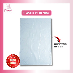 Plastik PE 60cmx100cm tebal 0.4 harga untuk 1 pcs .untuk penyimpanan boneka ikan  sampah dll