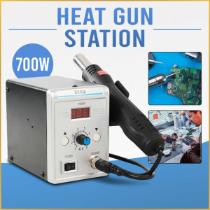 PROMO SUMSOUR 858D Blower Uap Service HP TV Digital Lengkap Mini Murah Soldering 700W LCD - Silver