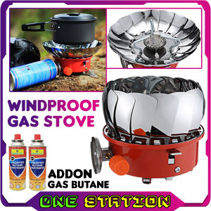 ZT203 Mini Windproof Gas Stove Camping Stove Burner Portable Outdoor Picnic Gas Stove Dapur Berkelah
