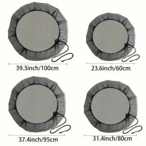 Mesh Cover for Rain Barrel Net with Drawstring Adjustable Rain Barrel Mesh Cover Water Butt Net for or Water Buckets Mosquito proof mesh protective cover lid