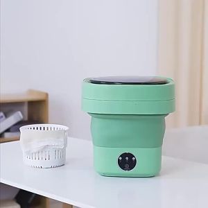 ซักผ้าขนาดเล็กแบบพับได้กึ่งอัตโนมัติ พร้อมฟังก์ชันปั่นแห้งสำหรับชุดชั้นใน เครื่องซักผ้าขนาดเล็กที่มีฟังก์ชันซักและปั่นแห้งในตัว [ จัดส่งฟรี ]