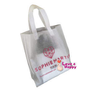 Goodie Bag Tas Belanja Custbag Putih Sophie Martin Paris | Goody Bag Tas Jinjing Spunbond | Tas Kain Shoping Souvenir Hadiah Model Tali Handle ukuran 30 x 40 x 8 cm