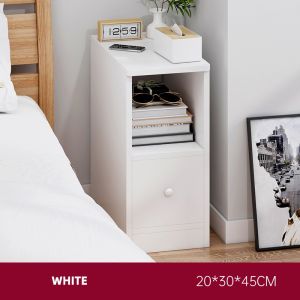 Side Table Mini Locker Cabinet Storage Modern Bedside Cabinet Storage Wooden Bookcase Table