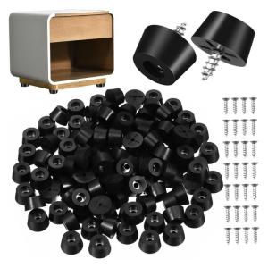 120Pcs Furniture Chair Leg Pads Cutting Board Feet PVC Rubber Feet Bumpers with Screws NonSlip Small Rubber Bumper Feet