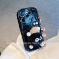 Phone Case Infinix Smart 8 Tecno POP 8 Cute 3D Plush Coal Ball Couple Casing Lens Protection Shockproof Soft Back Cover. 