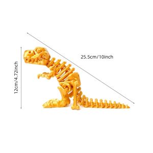 QUINT Miệng Lớn Khủng long pha lê in 3D Pha Lê Có thể xoay Đồ chơi khủng long khớp nối 3D Đồ chơi ngón tay Linh hoạt Khủng long bạo chúa in 3D Quà Tặng trẻ em