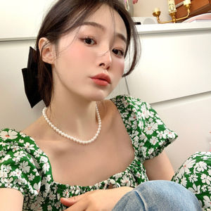 Rantai Leher Pearl Necklace Minimalist Elegant Clavicle Chain Versatile Luxury Style Fashion Jewelry