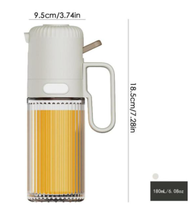 iPii Cooking Seasoning Bottle Dispenser Sauce Bottle Glass Botol Minyak Dapur Botol Semprot Minyak Masak 180Ml Semprotan OIL SPRAY