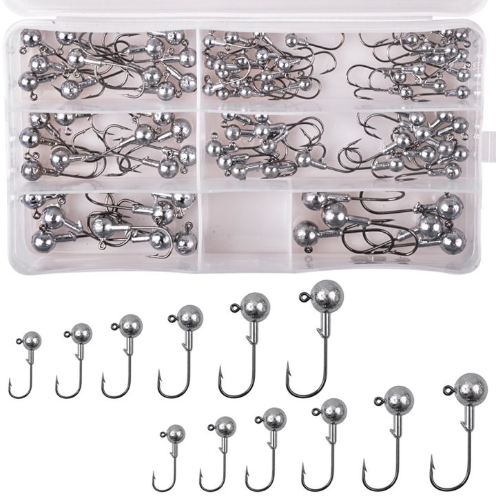 【CW】 Jig heads for Crappie jig head hooks Round Saltwater worm shrimp