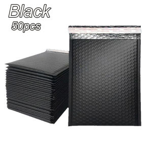 50pcs Self adhesive Bubble Poly Mailer Plastic Padded Envelope Shipping Pouch Mailing Packaging