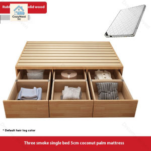 [CozyNest ]Solid Wood Tatami Bed Frame Bold Bed No Headboard Platform Bed Simplicity Tatami Bed