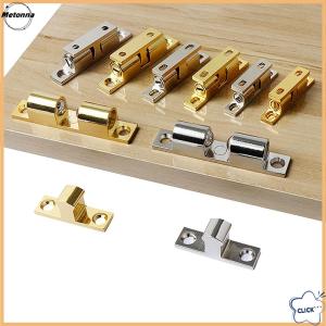 Follow Get More【Metonna】 43 50 60 70mm Cabinet Copper Touch Beads Lock Self-Locking Door Spring Clip Latch - Cupboard Closet Durable Double Ball Catches