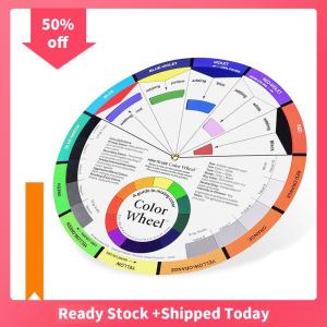 🔥🔥🔥sjqgqx Professional Paper Card Design Color Mixing Wheel Ink Chart Guidance Round