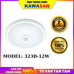Đèn ốp trần ốp tường có cảm ứng tự tắt mở đèn khi có người Kawasan 323B 12W/16W