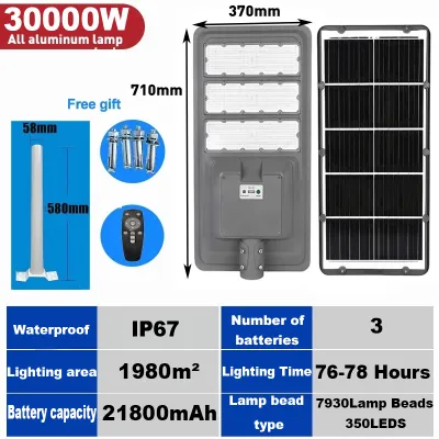 Lampu solar light outdoor lighting 9000W IP67 waterproof solar street lamp LEDsolar lamp outdoor lighting Motion sensing High power and super bright LED spotlight with remote controller and various installation methods solar street lamp