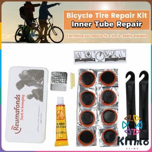 KLIMO Bike Inner Tube Repair Kit Bicycle Tube Patch Kits with Portable Storage Box