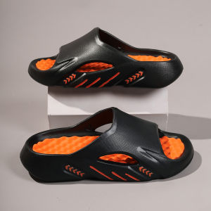 Free Shipping MenS Summer Slip-On Sandals For Outdoor Wear Non-Slip Sports Slippers MenS Indoor Home Thick-Soled Trendy Slippers For Men