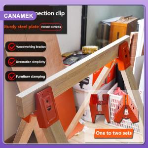 【CANAMEK】 2PCS Woodworking Table Bracket Fixing Clips Connectors Adjustable Anti-Slip Design For Reinforcement And Decoration Support