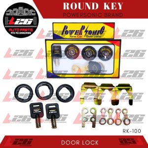 Universal Car Door Lock Heavy Duty Round Shape Key Flat Shape Key Set FK-118 RK-100