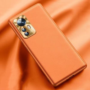 For Xiaomi 12 Case Mi 12 Pro Stylish Plain Leather Cover 12X Luxury Soft TPU Bumper Shockproof For Twelve Pr O Camera Protection
