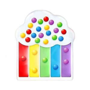 Rainbow Cloud Color Sorting Sensory Squeezable Toy For Kids Emotional Learning Educational Matching Activity Game