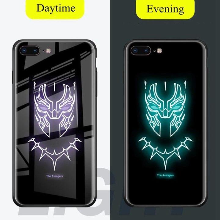 Luminous Black Panther Venom Spiderman Ironman Back Glass Case Cover For  Apple iPhone 6s Plus Plus X Xs Max Lazada PH