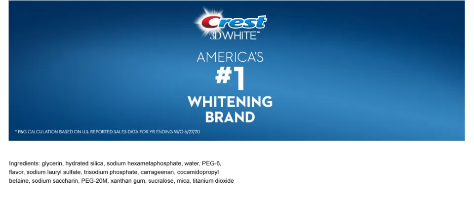 ยาสีฟันฟันขาว 😁 Crest 3D White Advanced LUMINOUS MINT 🇺🇸 นำเข้า