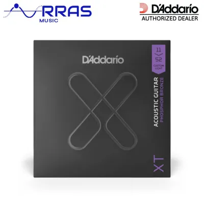DAddario Acoustic Phosphor Bronze XT Coated Guitar Strings XTAPB1152 Custom Light 11-52